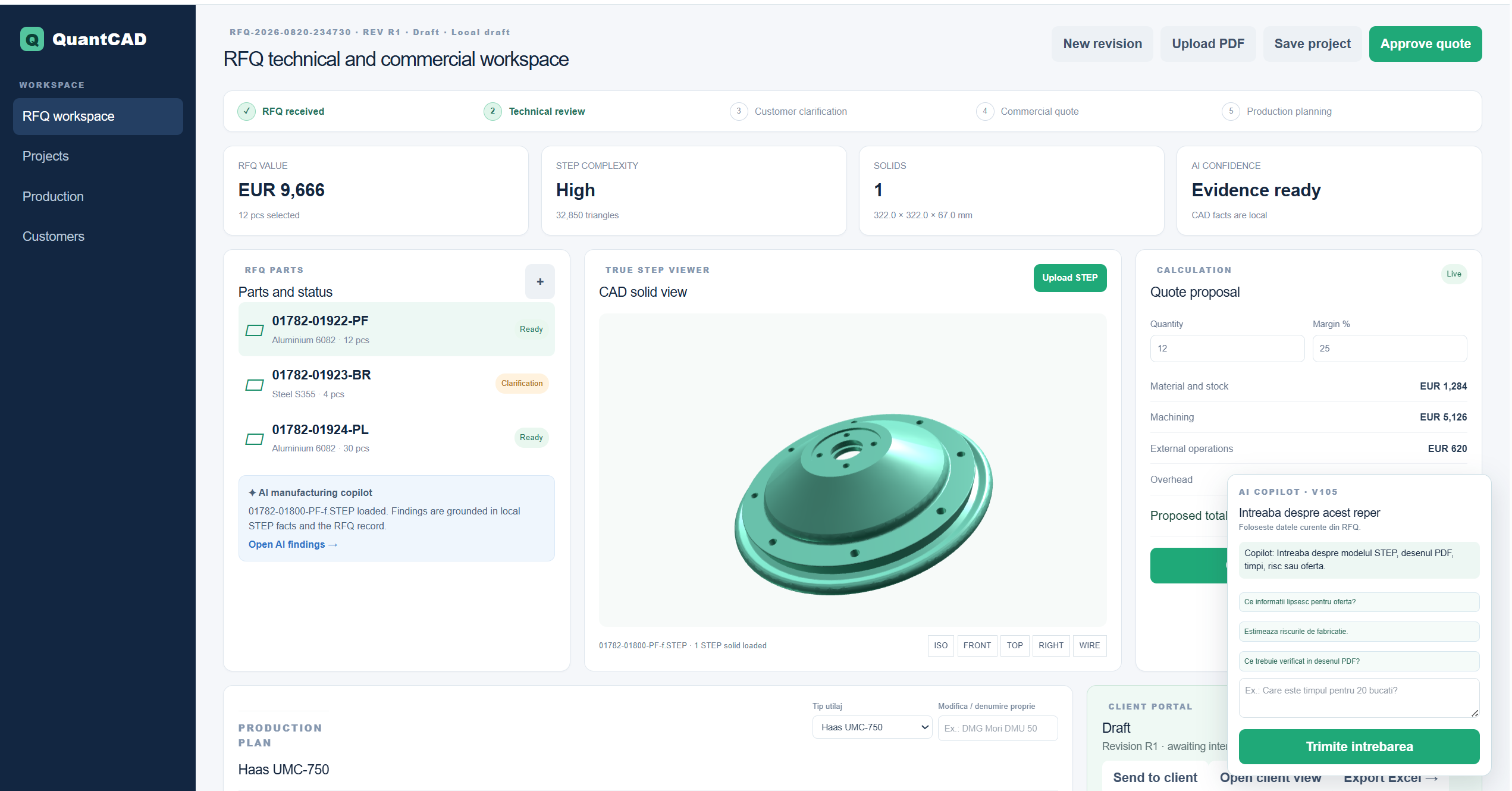 Platforma AI QuantCAD