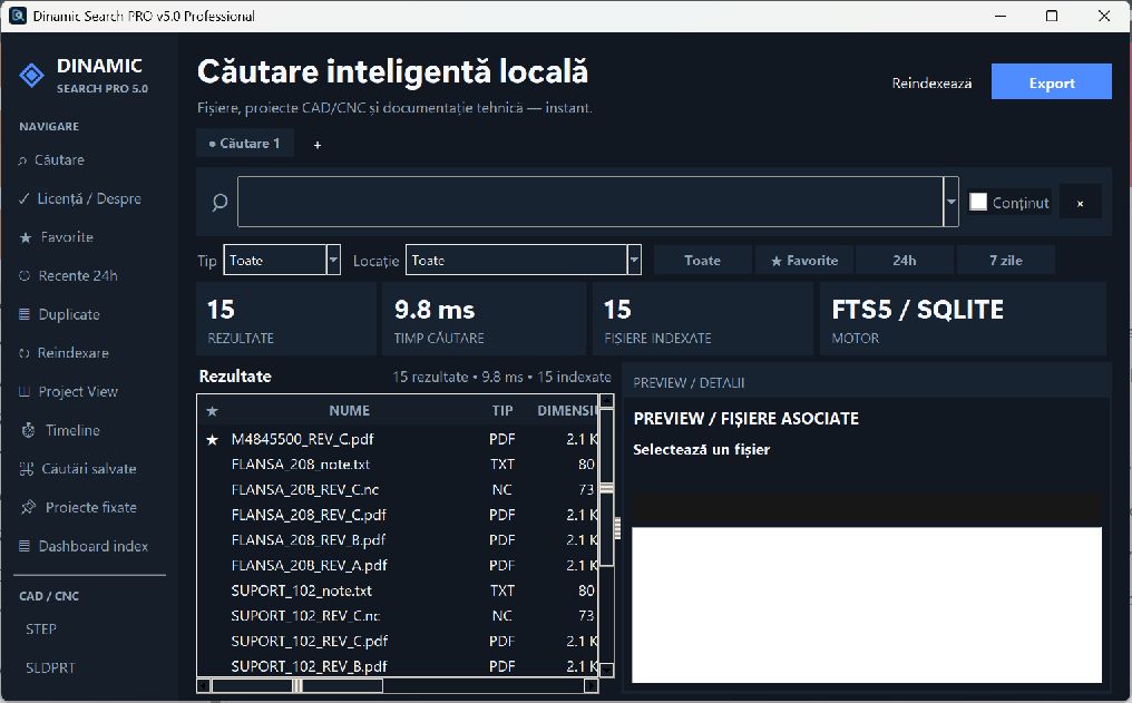 Dinamic Search PRO 5 — ricerca locale e previsione documenti